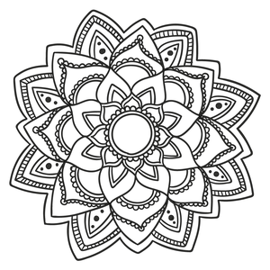 Mandala para colorir página