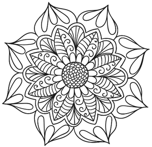 Desenho de Mandala flor para Colorir  Desenho de mandala, Mandala, Flores  para colorir