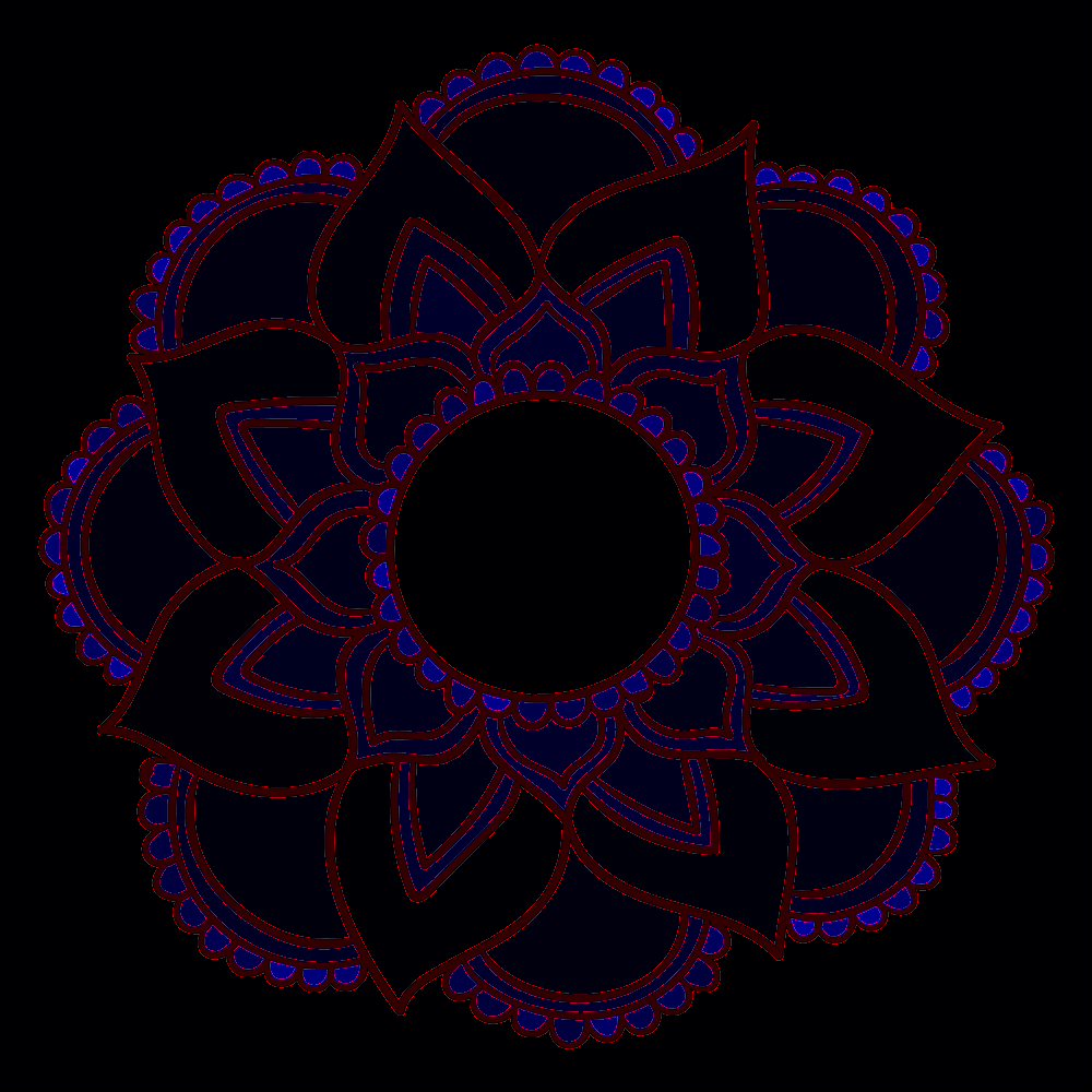 Mandala Floral #25 - Colorir - Haja Paciência