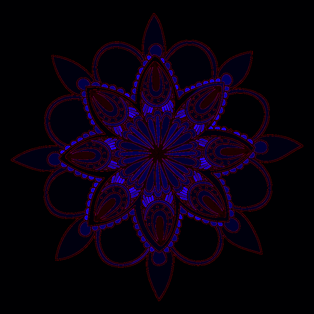 Mandala Floral #25 - Colorir - Haja Paciência